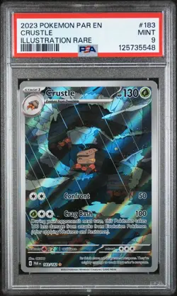 CRUSTLE #183 ILLUSTRATION RARE 2023 POKEMON PAR EN PARADOX RIFT PSA 9 MINT - Image 1