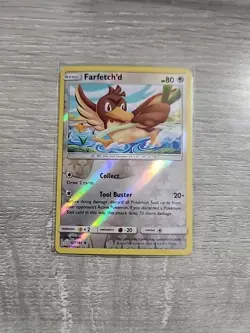 Pokemon Sun Moon Team Up Reverse Holo Uncommon Farfetch'd 127 - Image 1