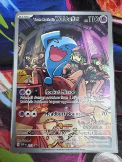 Team Rocket's Wobbuffet 203 Promo X2- Pokemon Center Stamp & ETB Sealed Promo - Image 2