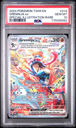 2024 POKEMON TWM EN-TWILIGHT MASQUERADE #214 GRENINJA EX PSA 10 - Image 1