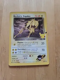 Pokemon TCG 25th Anniversary Celebrations Zapdos Holo Rare 15/132 NM - Image 1
