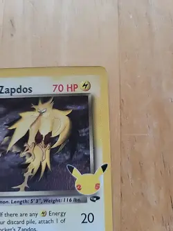 Pokemon TCG 25th Anniversary Celebrations Zapdos Holo Rare 15/132 NM - Image 4