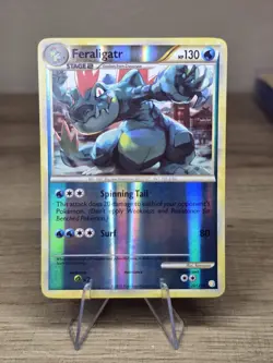Pokemon TCG. Feraligatr 20/123 HeartGold/SoulSilver Reverse Holo Rare - Image 5