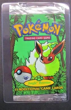 Jungle 1st Edition Flareon Art Work Booster Pack (EMPTY) Pokemon Empty Boxes and - Image 1