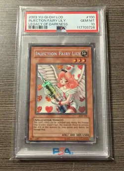 Injection Fairy Lily LOD-100 Legacy of Darkness PSA 10 SECRET RARE Unlimited OG - Image 1