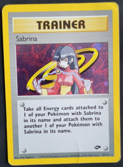 Sabrina - 20/132 - Pokemon Gym Challenge Unlimited Holo Rare Card WOTC DMG - Image 1