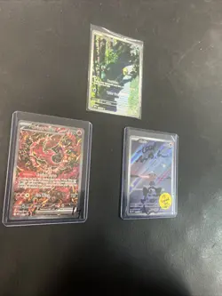 1/1 Coop Sketch /Auto - 3 Card Pokemon Lot Psyduck IR, Shaymin IR, Oricorio EX - Image 1