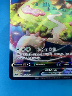 Pokemon TCG Snorlax VMAX Holo Ultra Rare Card Sword & Shield 142/202 - Image 4