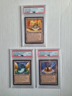 MTG 3 Antiquities Urza's Land Cards All PSA 9 MINT 2X Urza's Power Plant & Mine - Image 2