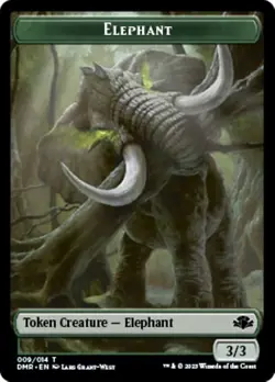 NM Foil Elephant/Bird Token, Dominaria Remastered Token, Magic the Gathering - Image 2