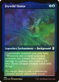 NM Etched Foil Feywild Visitor, MTG, Baldur's Gate, Magic the Gathering, 484 - Image 1