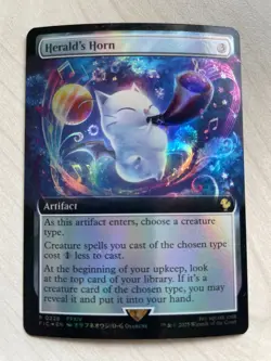 MTG FIC 0228 Herald's Horn NM EN FOIL Extended Art Buy-A-Box Promos - Image 1
