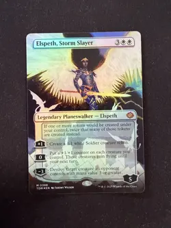 Elspeth, Storm Slayer (BORDERLESS FOIL) - Tarkir Dragonstorm (MTG) - Image 1