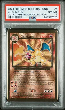 2021 Pokemon Celebrations Charizard 4/102 Ultra Premium Collection PSA 8 (323 - Image 1