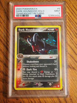 Pokemon 2004 Team Rocket Returns Dark Houndoom rare holo card, PSA 9 - Image 1