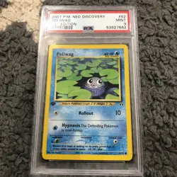 2001 Pokemon Neo Discovery 1st Edition Poliwag #62 PSA 9 - Image 1