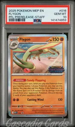 PSA 10 Flygon Staff 016 MEP EN Phantasmal Flames Prerelease Promo Pokemon - Image 1