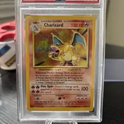 1999 POKEMON BASE SET UNLIMITED #4 CHARIZARD-HOLO PSA 6 - Image 2