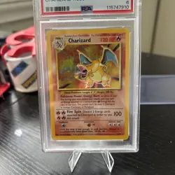 1999 POKEMON BASE SET UNLIMITED #4 CHARIZARD-HOLO PSA 6 - Image 4