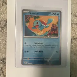 Squirtle Reverse Holo Promo 007/165 Exclusive 60 HP Pokemon TCG - Image 1