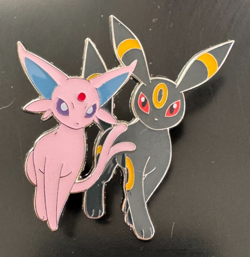 *NEW* Pokemon Prismatic Evolution Umbreon / Espeon Promo Figure And Pin - Image 4