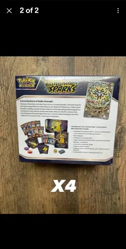 Pokemon TCG Surging Sparks Elite Trainer Box ETB New/Sealed Lot Of 4 - Image 2