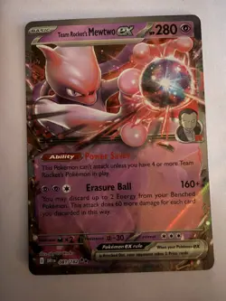 Pokemon TCG Team Rocket's Mewtwo ex SV10: Destined Rivals 081/182 NM - Image 1