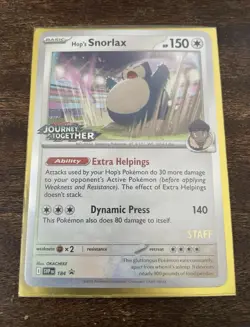 Lot of 4 pokemon cards Staff Snorlax, Staff Rhibombee, Staff Darmanitan, FA Ace - Image 3