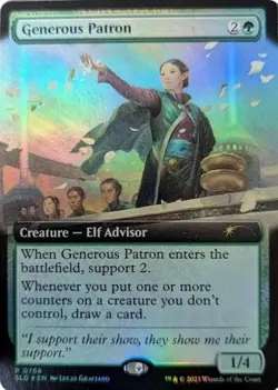MTG English Generous Patron (Extended Art) NM Foil Secret Lair - Image 1