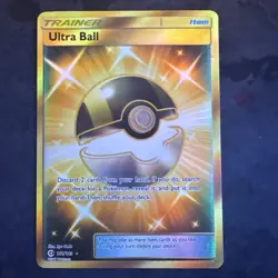 Pokemon TCG Ultra Ball Secret Rare Card 161/149 Sun & Moon Base Set - Image 1