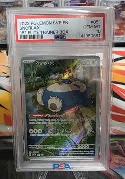 Snorlax 051 Sv: Scarlet & Violet Promo Cards Holo PSA 10 - Image 1
