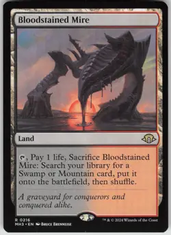 MTG Bloodstained Mire Normal NM Modern Horizons 3 Magic 216 - Image 1
