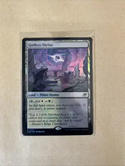 MTG Godless Shrine EOE 0254 R NM FOIL - Image 1
