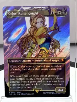Celes, Rune Knight (Borderless) (Surge Foil) Commander: Final Fantasy Foil - Image 1