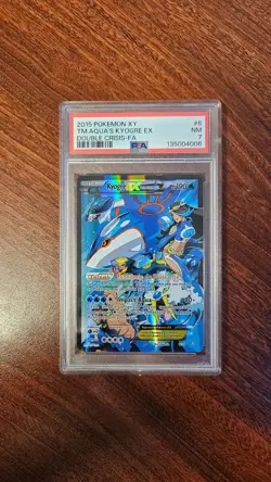 Pokemon TCG Team Aqua's Kyogre EX 6/34 Pokemon TCG Double Crisis Holo PSA 7 NM - Image 1