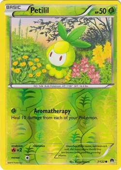 Pokemon - Petilil - 7/122 - Common - Reverse Holo - XY - BREAKPoint - NM - Image 1