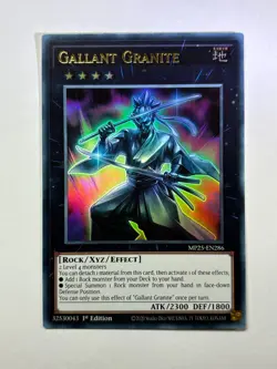 Gallant Granite MP25-EN286 Ultra Rare 1st Edition YuGiOh Card NM - Image 1