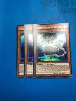 YUGIOH 3x Ultra Rare Anarchist Monk Of The Six Samurai MP25-EN245 1st Edition - Image 1