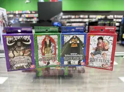One Piece CCG Card Game 1st Edition Super Pre Release Starter Deck Set 1-4 - Image 1