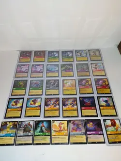 Disney Lorcana 31 Card Lot, Legendary, Cold Foil, Rare Elsa, Beast, Stitch - Image 1