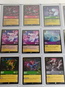 Disney Lorcana 31 Card Lot, Legendary, Cold Foil, Rare Elsa, Beast, Stitch - Image 2