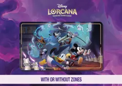 Disney Lorcana Playmat - Whispers in the Well -Sudden Scare - Mickey, Goofy - Image 1