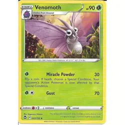 002/195 Venomoth : Uncommon Card : SWSH-12 Silver Tempest : Pokemon TCG - Image 1
