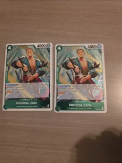 Bandai One Piece Card Game Roronoa Zoro Blocker PRB02-006 2 Cards - Image 1