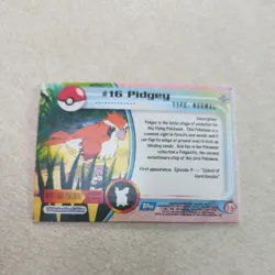 Pokemon Pidgey 16 Topps Chrome Tv Series 1 Holo Blue Logo Trading Card - Image 2