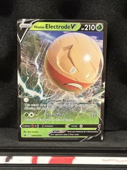 Hisuian Electrode V SWSH294 Black Star Promo Pokemon Card (LP) - Image 1