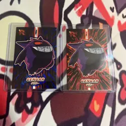 Gengar Pokemon Team Rocket Database Red & Blue Card Lot - Image 1