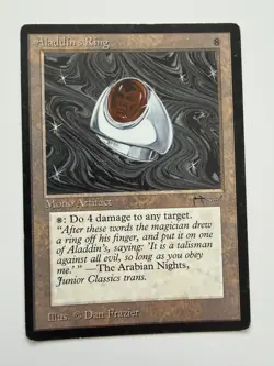 ALADDIN'S RING/ARABIAN NIGHTS-MAGIC THE GATHERING CARD. - Image 1