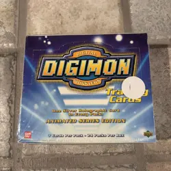 DIGIMON Animated Series EDITION EXCLUSIVE TRADING CARD BOX BANDAI 24 PACKS - Image 1