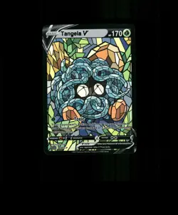 Fan-ART READ DESCRIPTION BELOW HOLO Tangela Card Stained Glass Pokemon Card p1 - Image 1